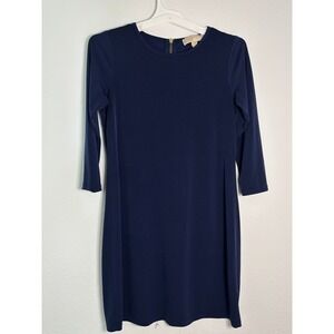 MICHAEL Michael Kors | Dresses | Michael Kors Logo Tape Metallic Ribbed  Knit Dress Gold Xs Nwt 225 | Poshmark